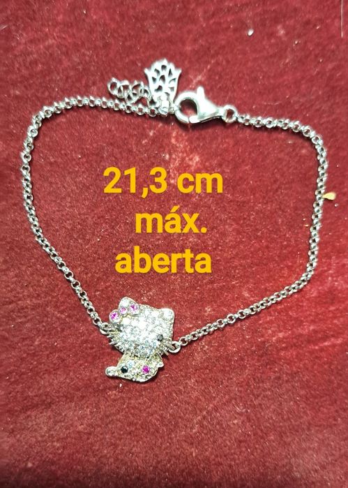 Pulseiras em prata  Hello Kitty..
