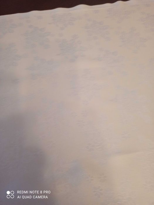 Serweta biała, adamaszek PRL