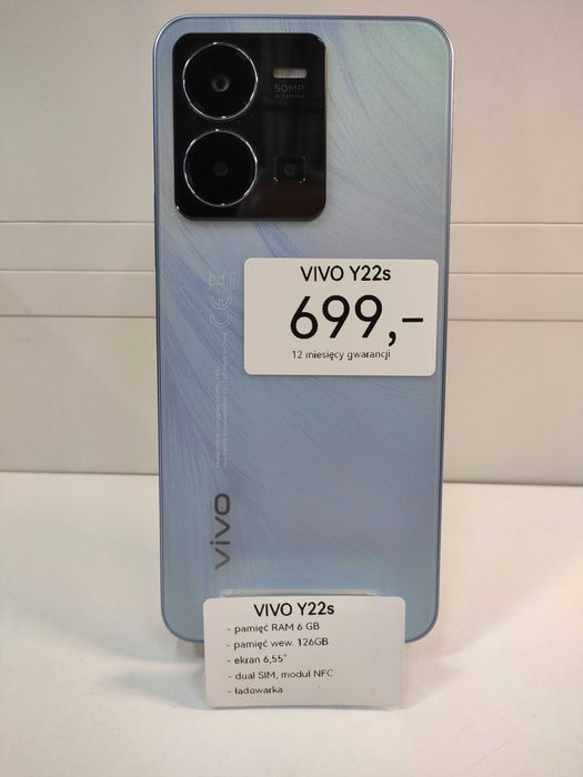 VIVO Y22S  6GB/128GB Android 12 Nowy