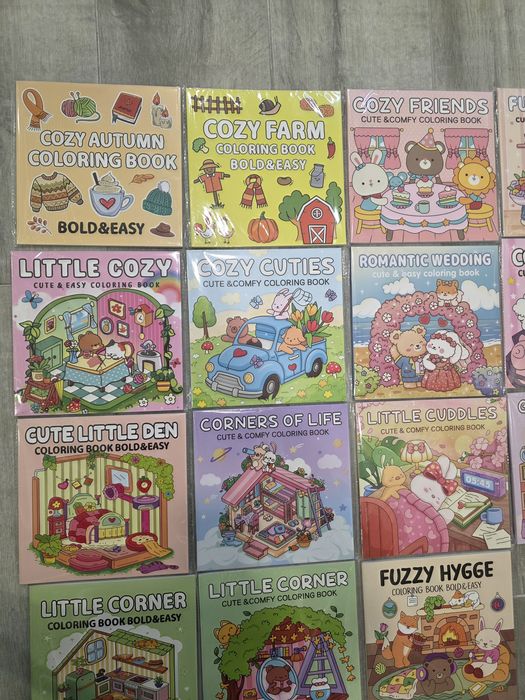 Lote 15 Livros  Pintura “Cozy” – 40 Páginas – Novos (Venda Individual)