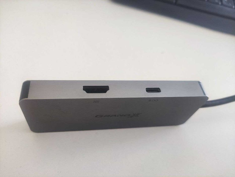 USB 3.1 HUB Grand-X PD charging, SD/MICRO SD reader + HDMI (SG-512)