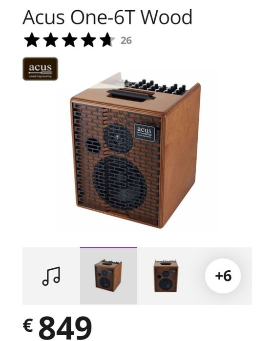 Amplificador acústico Acus one forstrings 6T