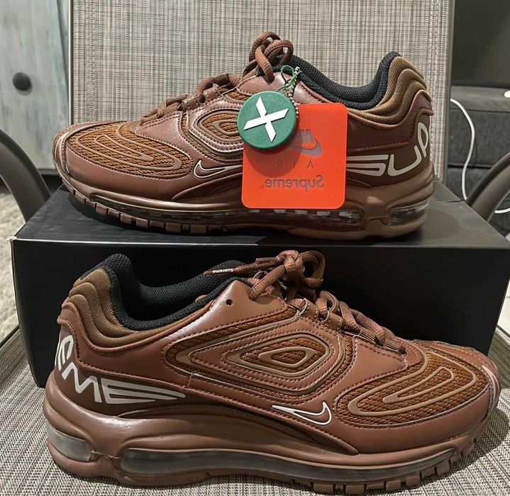 (БЕЗ ПЕРЕДОПЛАТИ) Nike Air Max 98 x Supreme Brown Snakeskin найк аїр макс 98 супрім коричневі