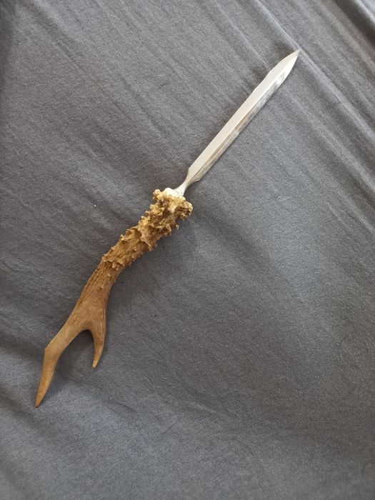 Nóż (nożyk) do papieru -  parostek kozła- myślistwo