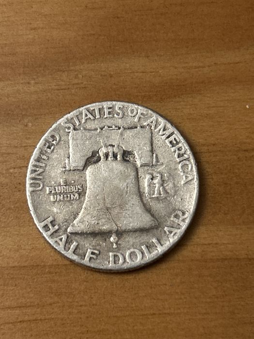 Moeda half dollar 1952 em prata