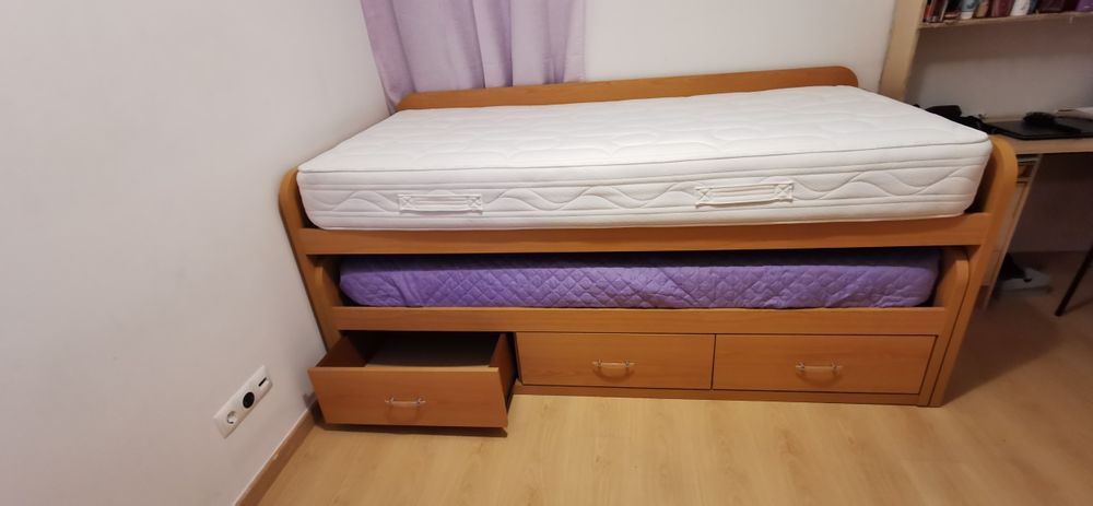 Cama boliche com gavetas