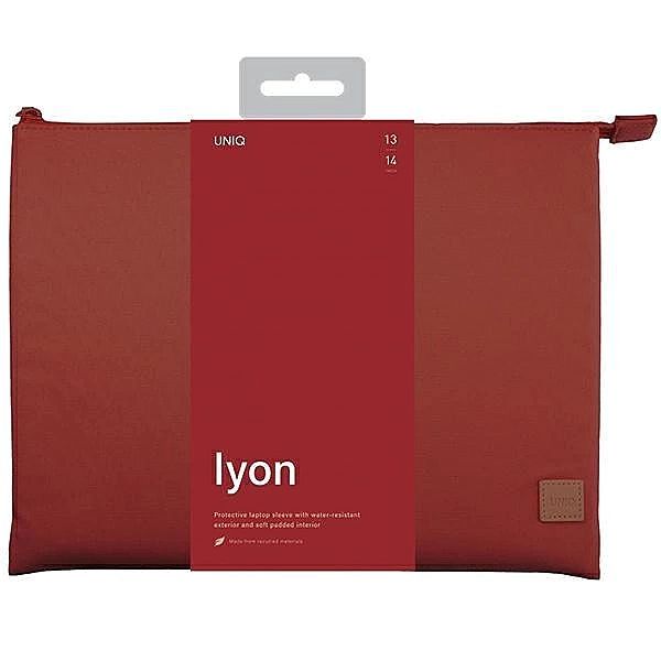 Pokrowiec UNIQ Lyon Waterproof RPET na laptopa 14" - czerwony