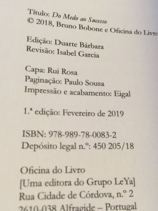 Livro Do Medo ao Sucesso