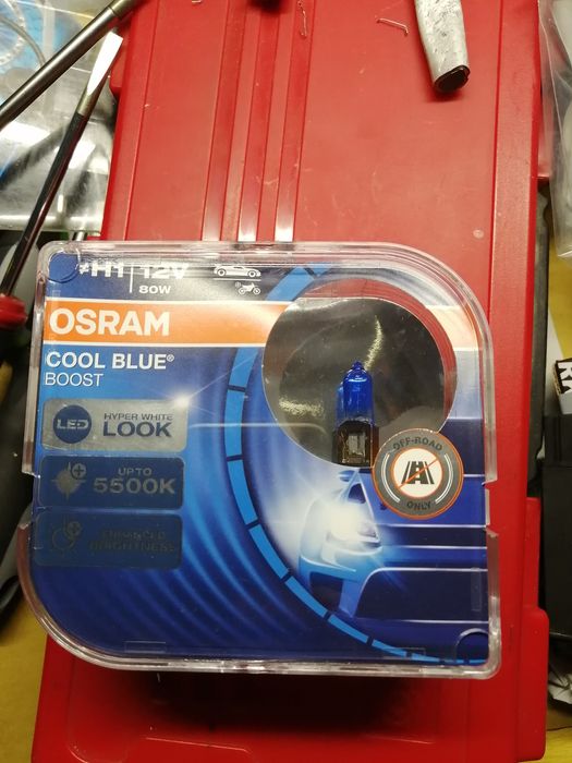 Lâmpadas osram 80w cool blue boost