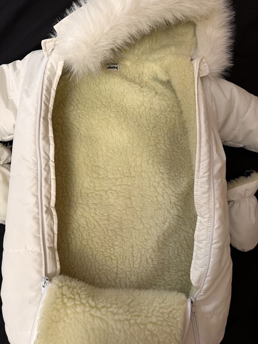 Зимовий конверт комбінезон  на 0-6 міс на овчині