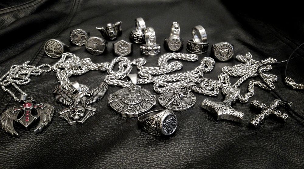 Valknut węzeł wojowników serce Hrungnira sygnet pierścień wikinga runy