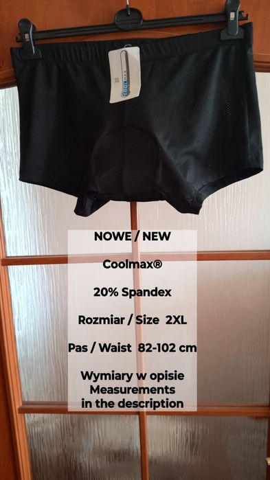 Coolmax®  Przewiewne męskie krótkie spodenki z wkładką, Rozmiar 2XL