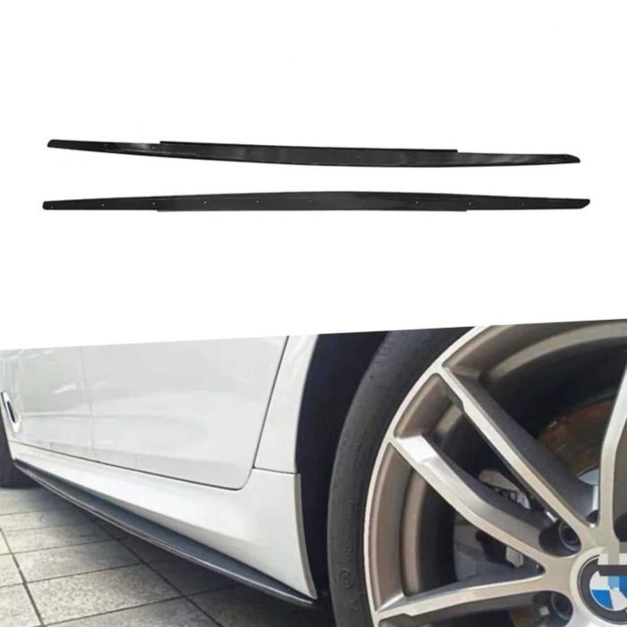 Лезвия накладки на пороги BMW 5 F10 БМВ Ф10 спойлер диффузор сплітер