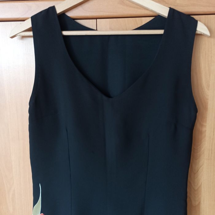 Sukienka czarna w maki rozm 36-38