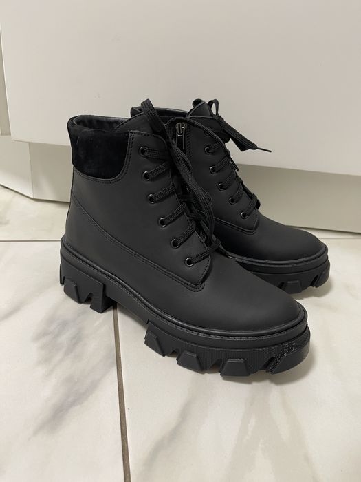 Черевики ботинки зимові цигейка натуральна шкіра