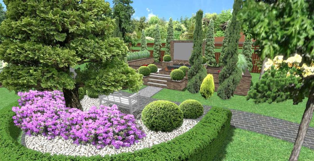 Ландшафтний дизайн, озеленення, квітники, садовник