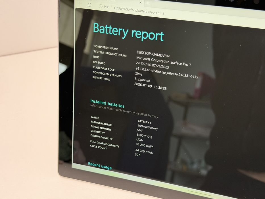 Microsoft Surface Pro 7 (1866) - i5/8GB/128GB - faktura VAT 23%