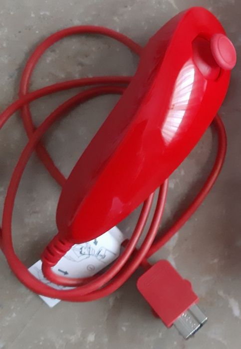 Comando Wii Motion Plus Inside vermelho + Nunchuk vermelho Nintendo Wii