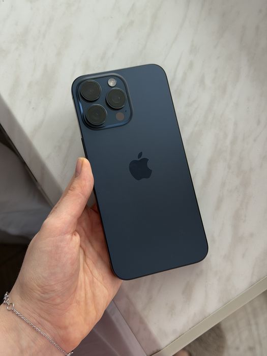 Iphone 15 pro max 256 gb blue titanium sim/фізична сімкарта