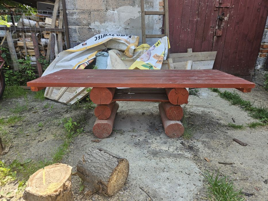 Ławki, stoły i huśtawki drewniane