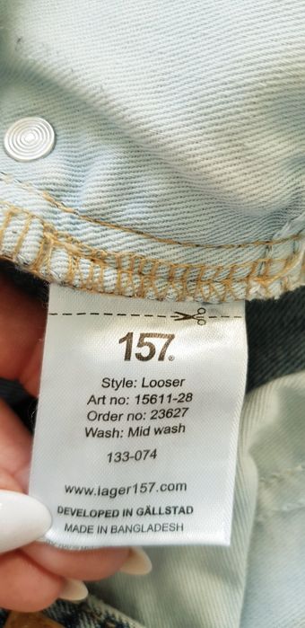 Lager 157 jeansy z wysokim stanem i prostą nogawką