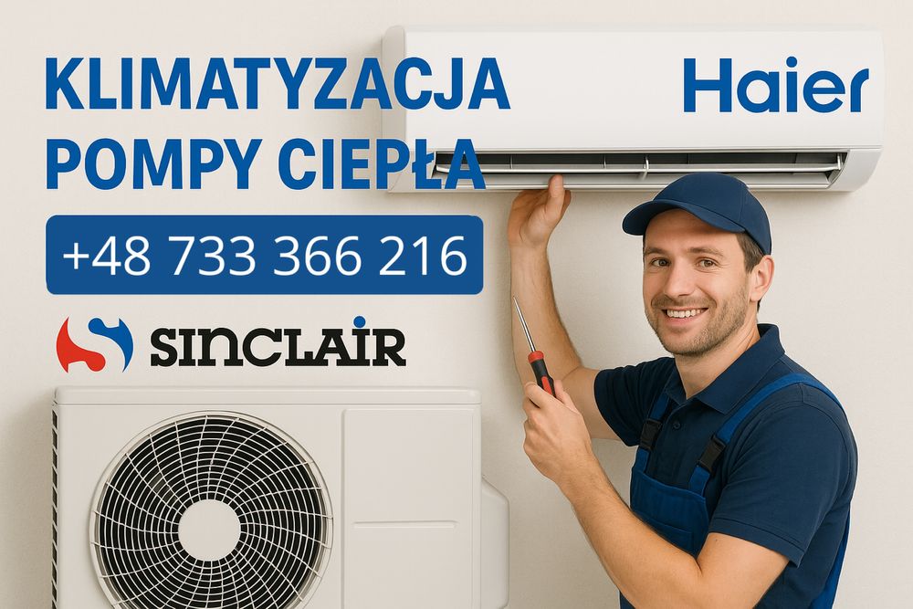 Klimatyzacja z montażem, pompa ciepła, serwis, montaż do 5 dni