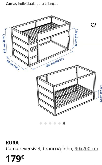 Cama individual de criança