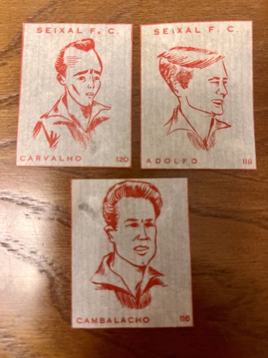 Cromos antigos de futebol dos anos 64/65