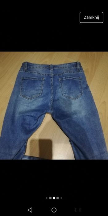 Spodnie jeans damskie S