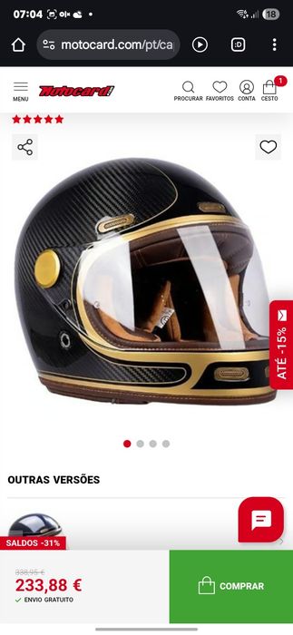 Capacete By City Roadster 3 100% carbono 2 viseiras
