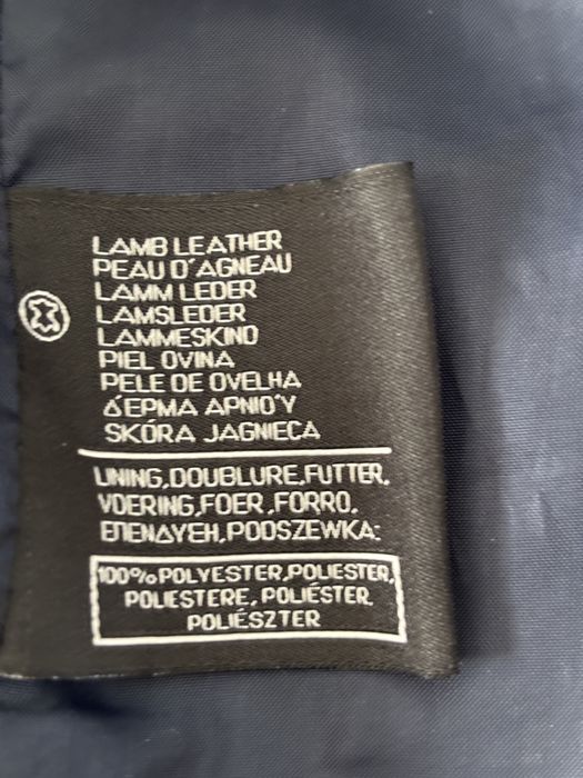 Ramoneska kurtka skóra niebieska 40 L 38 M