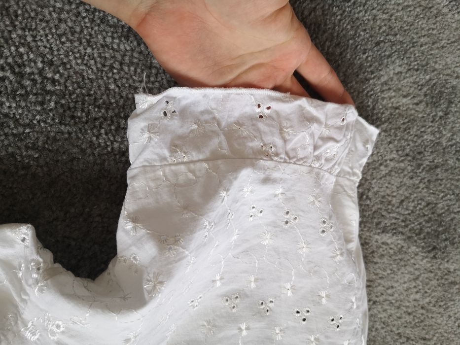 Biała sukienka boho vintage xs