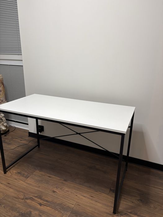 Biurko białe 120 x 60 gamingowe stół jadalny