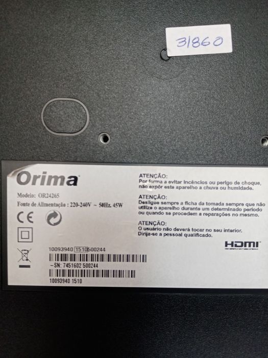 Televisão Orima preto