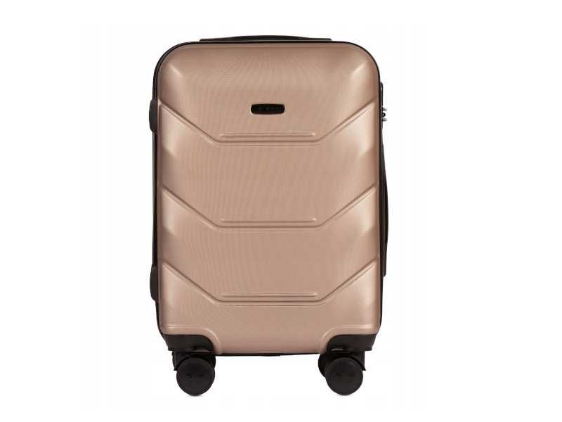 Wings mała walizka kabinowa XS złota 28L abs+ 148 peacock champagne!!