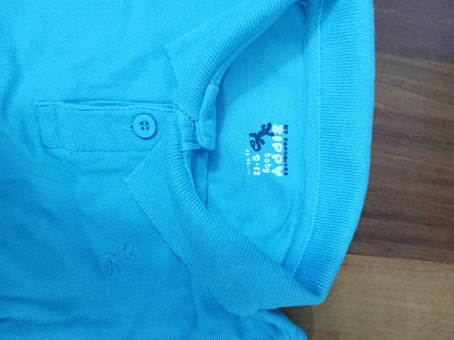 Conjunto de 1 polo e 2 t-shirts para criança - 9/12 meses