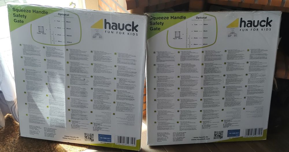 2 grades de segurança Hauck + 2 extensões – 120€