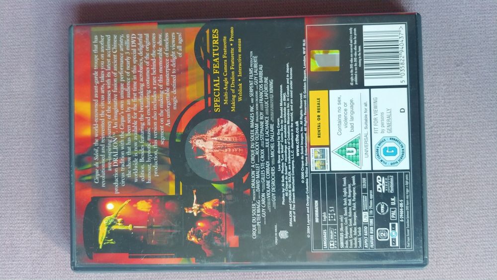 Cirque du soleil DRALION spektakl DVD