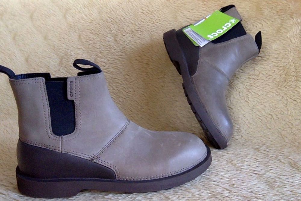 Sztyblety botki męskie skóra 42 Crocs M 9 wkładka ok.27,5 cm. nowe