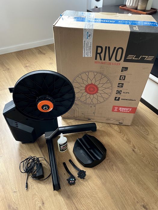Trenażer ELITE Rivo + Zwift Cog & Click (przebieg 150km) gratis oliwka