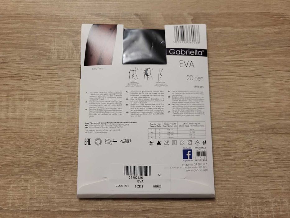 Zestaw rajstop w kropki Gabriella - rozmiar 2/S kolor czarny (2 pary)