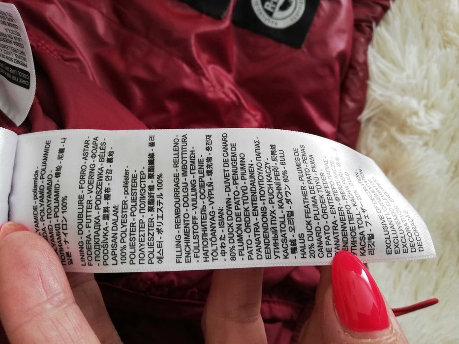 kurtka puchowa Levis xs s 36 czerwona kurtka puchowa 36 s RDS