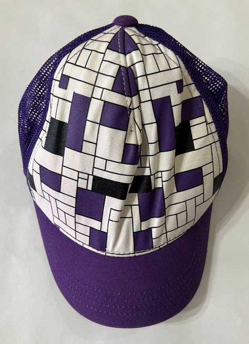 Purple Geometric Pattern Trucker Cap