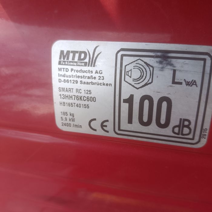 Traktorek Kosiarka MTD Smart 125, Jeden Nóż, Ładny Stan.