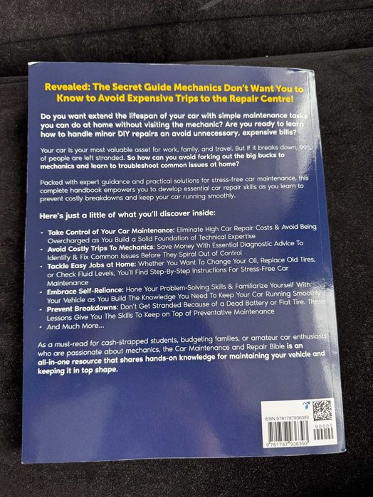 Книга Car maintenance and repair bible (обслуговування і ремонт авто)