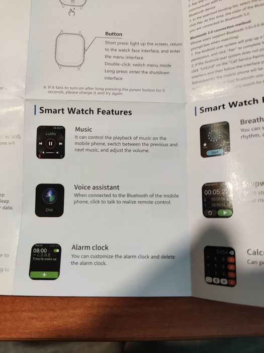 Senbono chiński smartwatch Amoled stan bardzo dobry