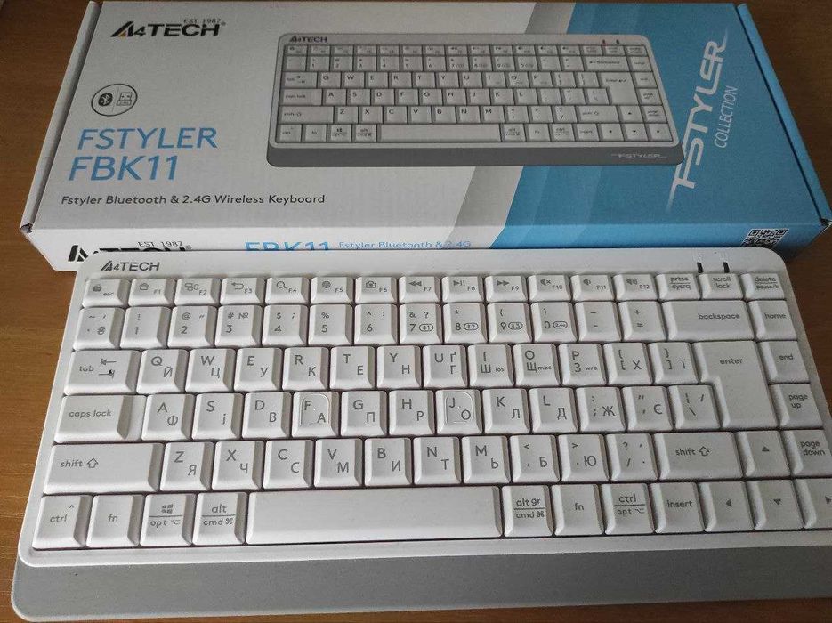 Клавіатура бездротова A4tech FBK11 White