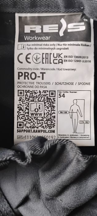 Spodnie robocze do pasa