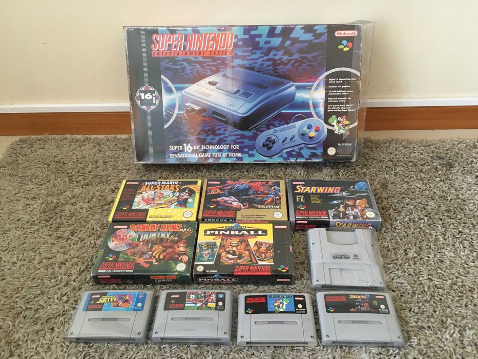 SNES console Super Nintendo Super Nintendo + games + adapter64584271396867121
