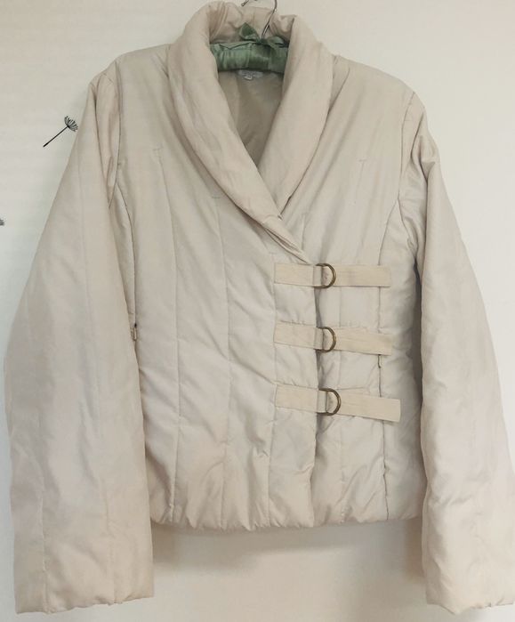 Kurtka - Solar z kołnierzem, beżowa, wyprzedaż , 38 roz, M